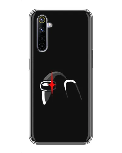 Чехол для Realme 6 с картинкой «Among Us шлем»