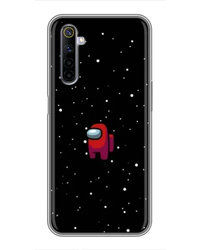 Чехол для Realme 6 с картинкой «Красный Among Us»