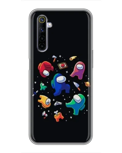 Чехол для Realme 6 с картинкой «Among Us космос»