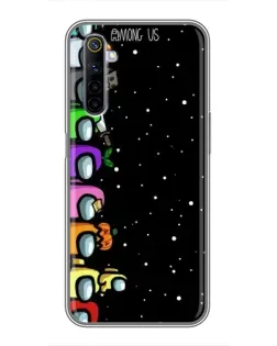 Чехол для Realme 6 с картинкой «Команда Among Us»