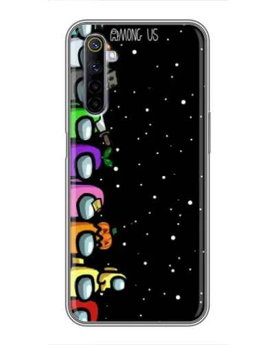 Чехол для Realme 6 с картинкой «Команда Among Us»