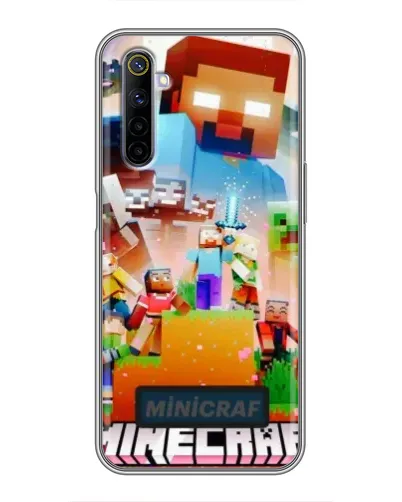 Чохол для Realme 6 з картинкою «Minecraft герої гри» Чохол для Realme 6 з картинкою «Minecraft герої гри»