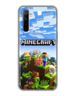 Чохол для Realme 6 з картинкою «Minecraft класичний світ»