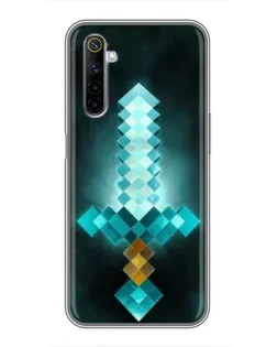 Чохол для Realme 6 з картинкою «Алмазний меч неон»