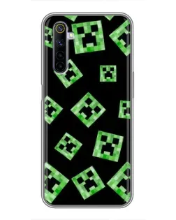 Чохол для Realme 6 з картинкою «Паттерн з кріперами»