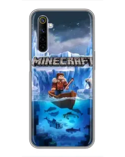 Чохол для Realme 6 з картинкою «Minecraft льодянийсвіт»