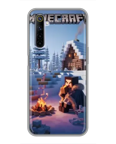 Чохол для Realme 6 з картинкою «Зимовий Minecraft» Чохол для Realme 6 з картинкою «Зимовий Minecraft»