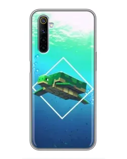 Чохол для Realme 6 з картинкою «Черепаха Minecraft»