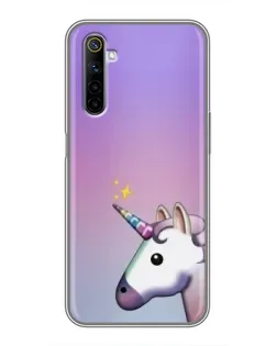 Чехол для Realme 6 с картинкой «Единорог градиент»