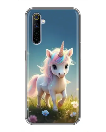 Чехол для Realme 6 с картинкой «Единорог на поляне» Чехол для Realme 6 с картинкой «Единорог на поляне»