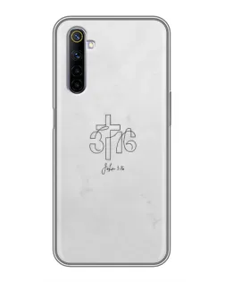Чехол для Realme 6 с картинкой «Иоанна 3:16 Крест» Чехол для Realme 6 с картинкой «Иоанна 3:16 Крест»