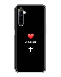 Чехол для Realme 6 с картинкой «Сердце - Jesus» Чехол для Realme 6 с картинкой «Сердце - Jesus»