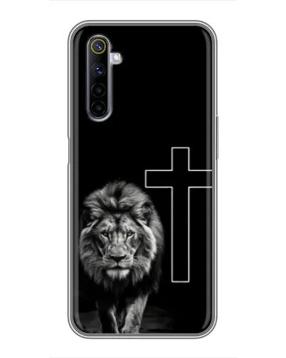 Чехол для Realme 6 с картинкой «Лев и Крест»