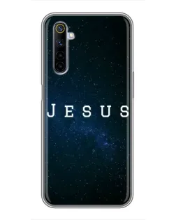 Чехол для Realme 6 с картинкой «Звездное небо Jesus»