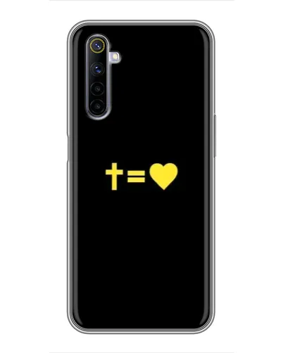 Чехол для Realme 6 с картинкой «Сердце и Крест»