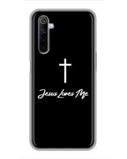 Чехол для Realme 6 с картинкой «Иисус любит тебя»