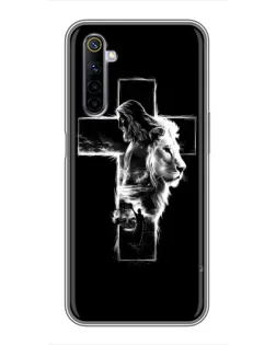 Чохол для Realme 6 з картинкою «Сяючий хрест Jesus»