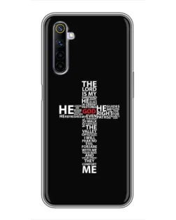 Чохол для Realme 6 з картинкою «Текстовий хрест»