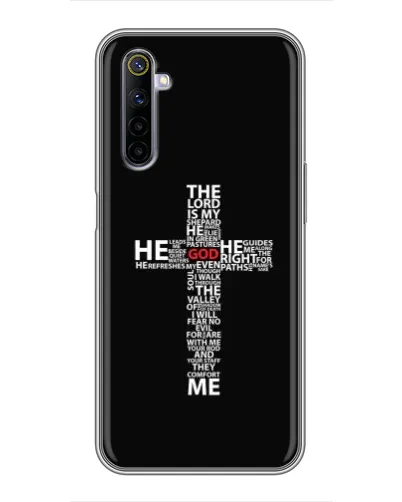 Чехол для Realme 6 с картинкой «Текстовый крест» Чехол для Realme 6 с картинкой «Текстовый крест»