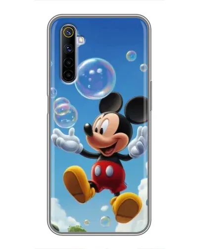 Чехол для Realme 6 с картинкой «Mickey и мыльные пузыри»