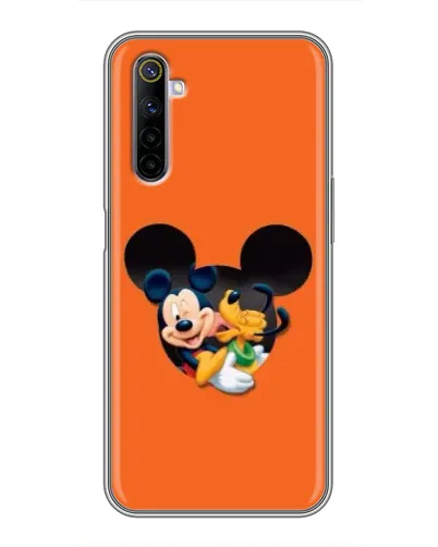 Чехол для Realme 6 с картинкой «Сердце Микки Минни»