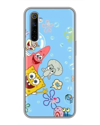 Чехол для Realme 6 с картинкой «Веселые пузырьки»