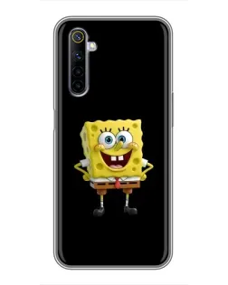 Чехол для Realme 6 с картинкой «Классический Губка Боб»