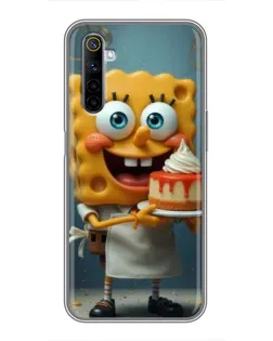 Чехол для Realme 6 с картинкой «Повар Спанч Боб»