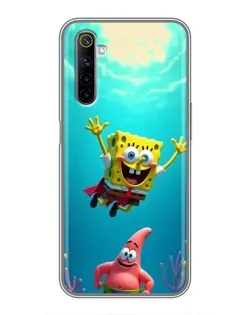 Чохол для Realme 6 з картинкою «Спанч Боб під водою»