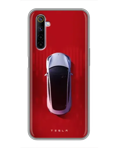 Чехол для Realme 6 с картинкой «Tesla Top View»