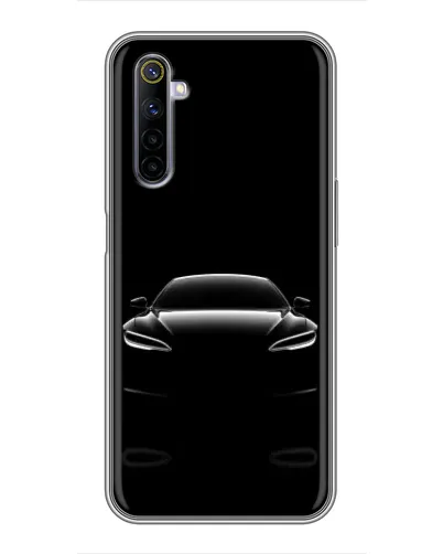 Чехол для Realme 6 с картинкой «Силуэт Tesla Night»