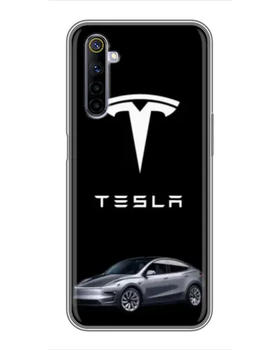Чехол для Realme 6 с картинкой «Tesla Model Y»