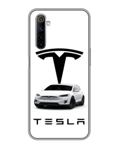 Чехол для Realme 6 с картинкой «Tesla White Style»