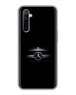 Чехол для Realme 6 с картинкой «Mercedes — абстрактные линии»