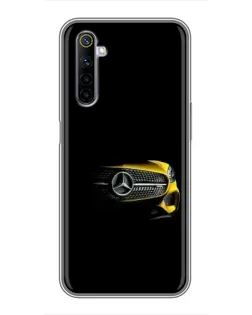 Чехол для Realme 6 с картинкой «Mercedes — ретро стиль»