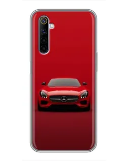 Чехол для Realme 6 с картинкой «Красный Mercedes AMG»