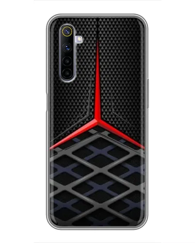 Чехол для Realme 6 с картинкой «Mercedes Carbon Grid»