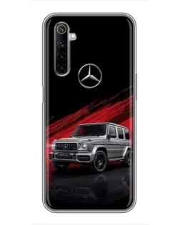 Чехол для Realme 6 с картинкой «Mercedes G-Class красный»