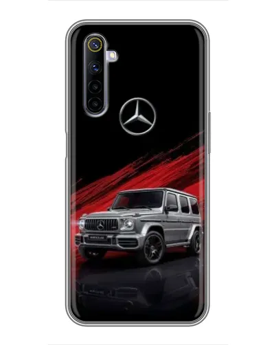 Чехол для Realme 6 с картинкой «Mercedes G-Class красный»
