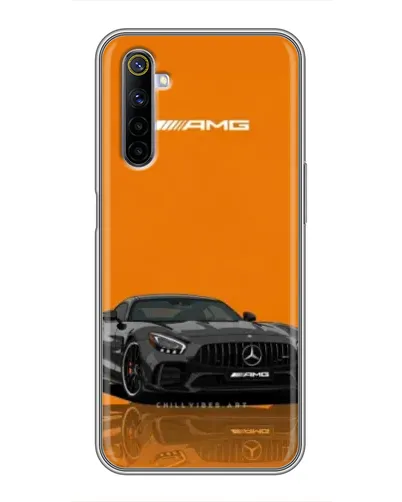 Чехол для Realme 6 с картинкой «Оранжевый Mercedes AMG»