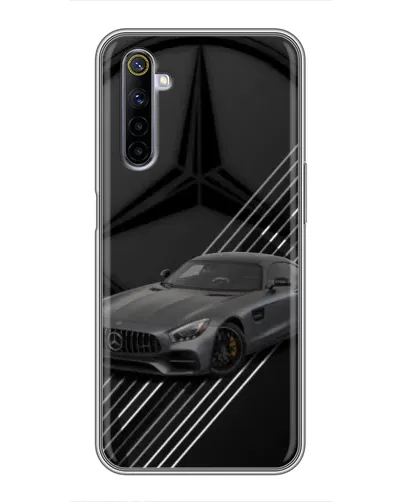 Чехол для Realme 6 с картинкой «Mercedes AMG — графика»