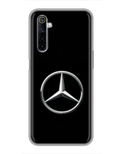 Чехол для Realme 6 с картинкой «Mercedes классический лого»