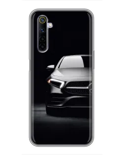 Чехол для Realme 6 с картинкой «Свет фар Mercedes»