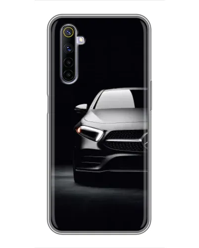 Чехол для Realme 6 с картинкой «Свет фар Mercedes»