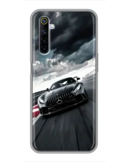 Чехол для Realme 6 с картинкой «Гоночный Mercedes AMG»