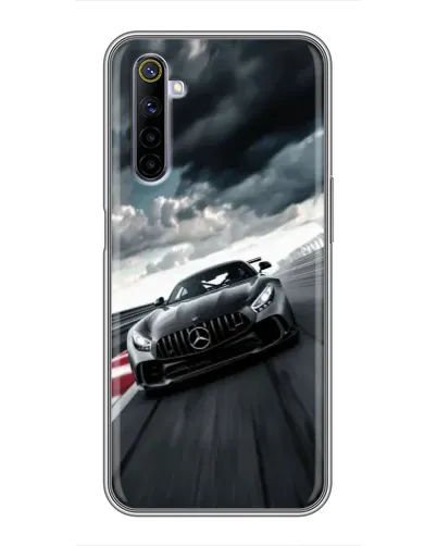 Чехол для Realme 6 с картинкой «Гоночный Mercedes AMG»