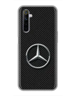 Чехол для Realme 6 с картинкой «Карбоновый Mercedes стиль»