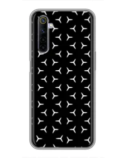 Чехол для Realme 6 с картинкой «Mercedes паттерн звезд»