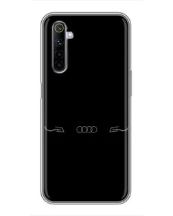 Чехол для Realme 6 с картинкой «Audi — световой подпись»