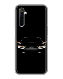 Чехол для Realme 6 с картинкой «Audi — ночной контур»